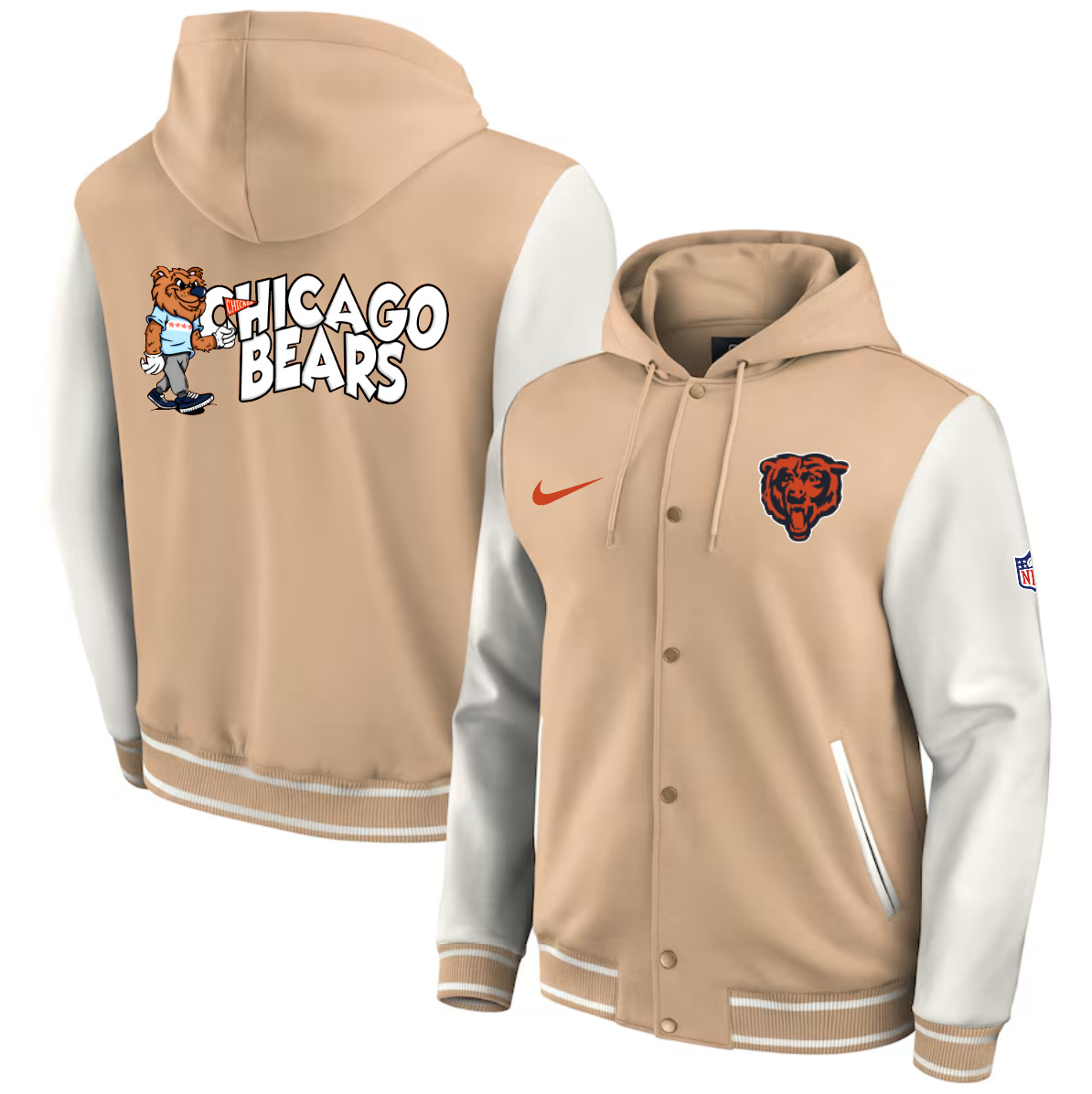 Men 2025 NFL Chicago Bears jacket syle 3-0